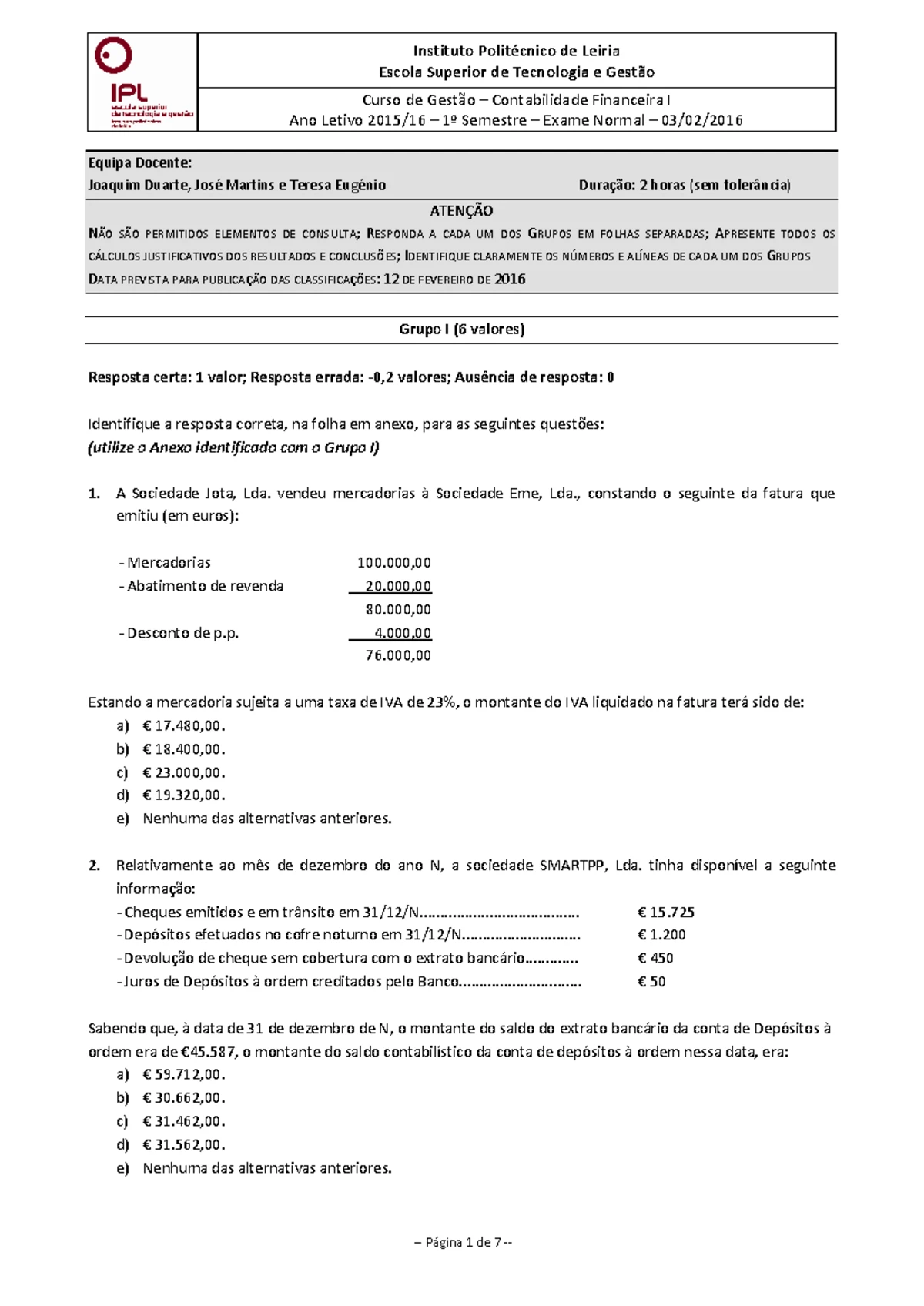 FICHA PRÁTICA: Exercícios sobre FIFO e CMP em Custos e Vendas - Studocu