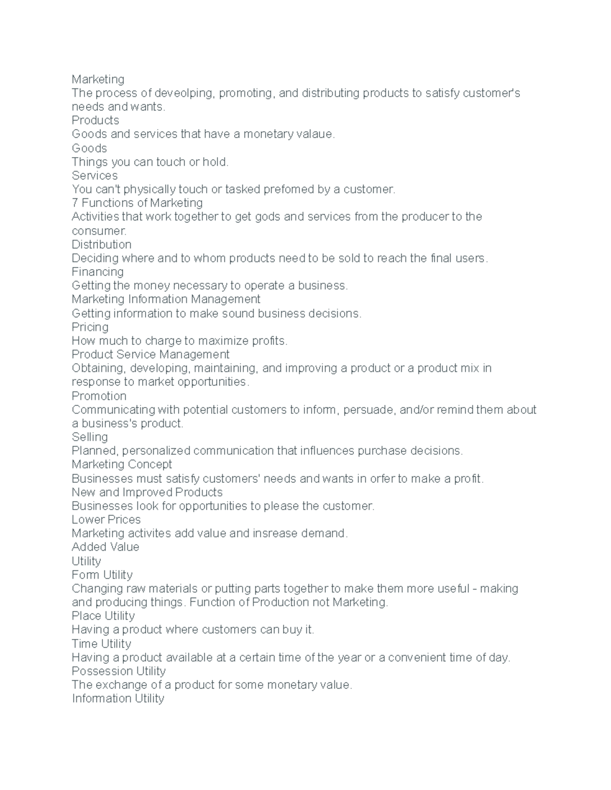 MKT 101: Comprehensive Marketing Notes on Concepts and Strategies - Studocu