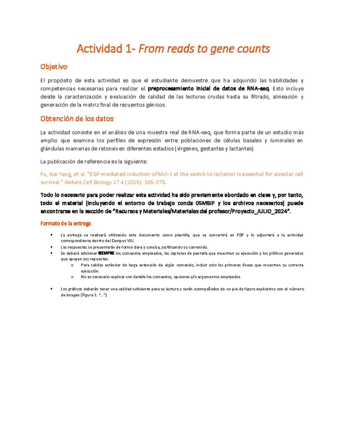 Actividad 1 - Análisis de RNA-seq y Recuento Génico - Document Preview