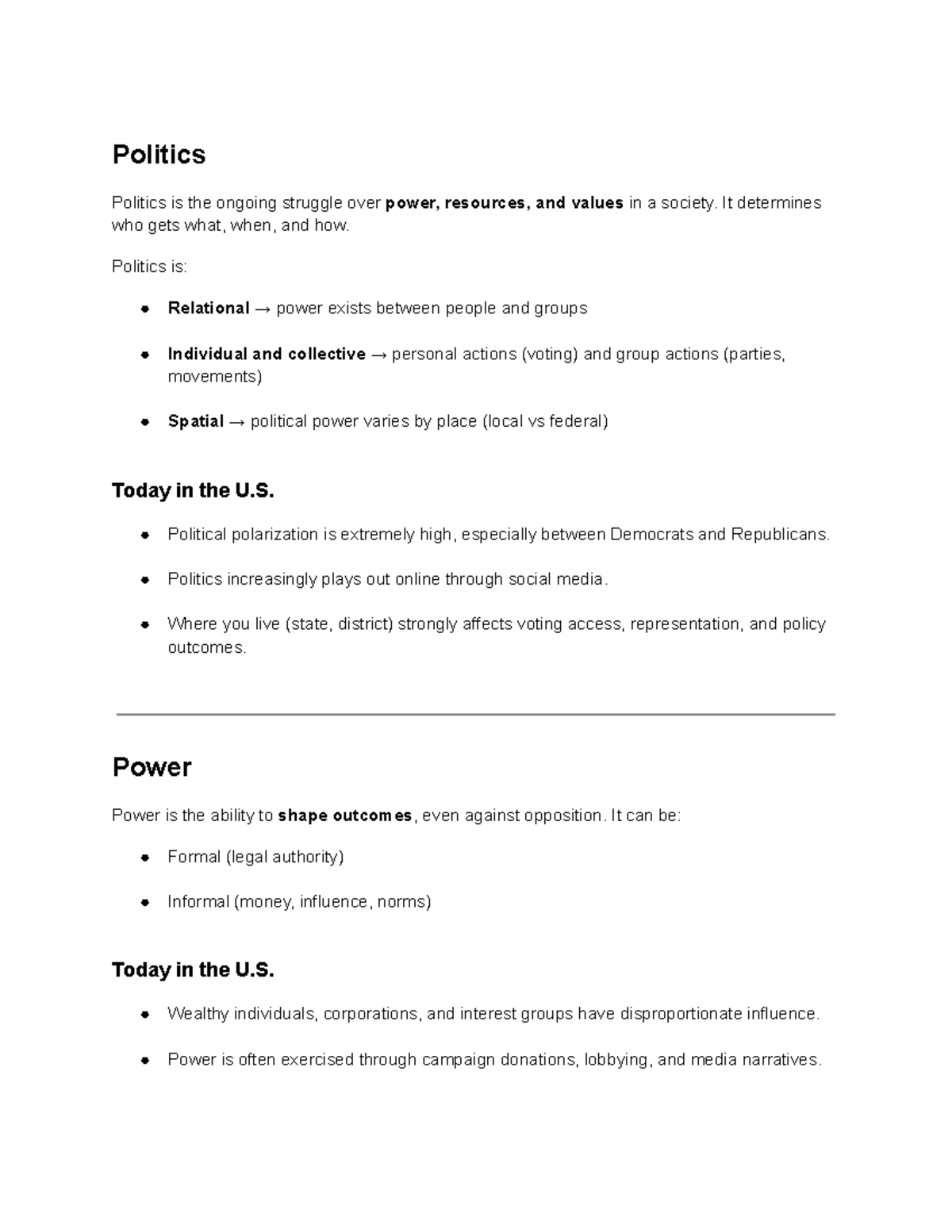 Politics 101: Key Concepts and Current Issues - Studocu