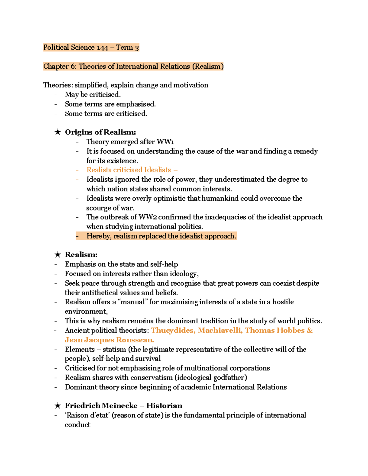 POL 144 Term 3 - Semester Test Notes - Political Science 144 – Term 3 ...