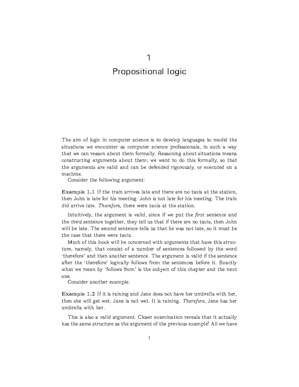 Mathlogic - Its a good book, must read - 1 Propositional logic The aim ...