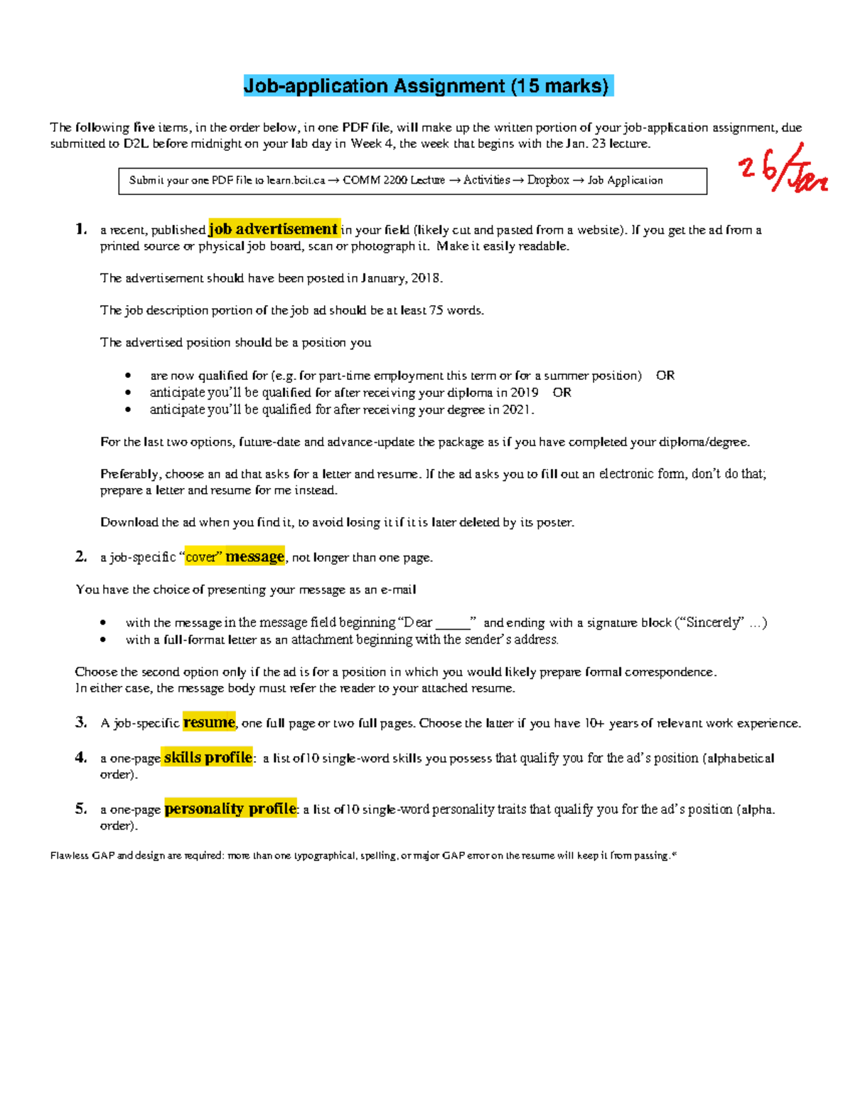 Job Application Assignment - Job-application Assignment (15 marks) The ...