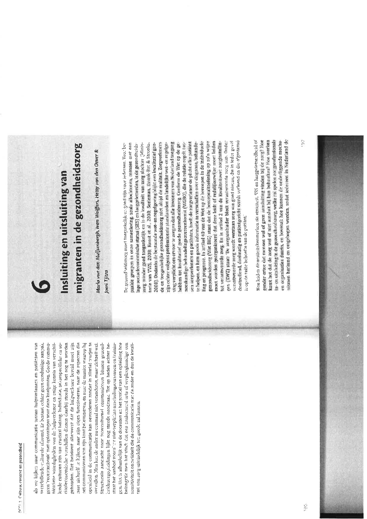 DEEL 1: Insluiting en Uitsluiting in de Gezondheidszorg (Wolffers ...