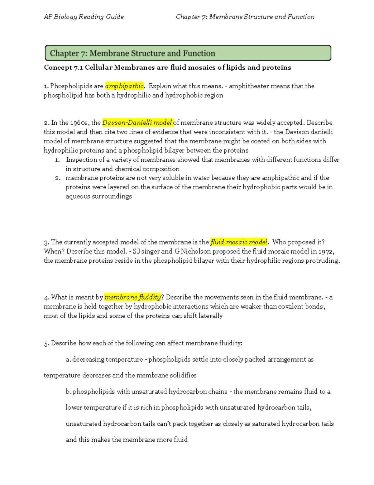 AP Biology Reading Guide (APBIO) Chapter 4: Carbon's Molecular ...