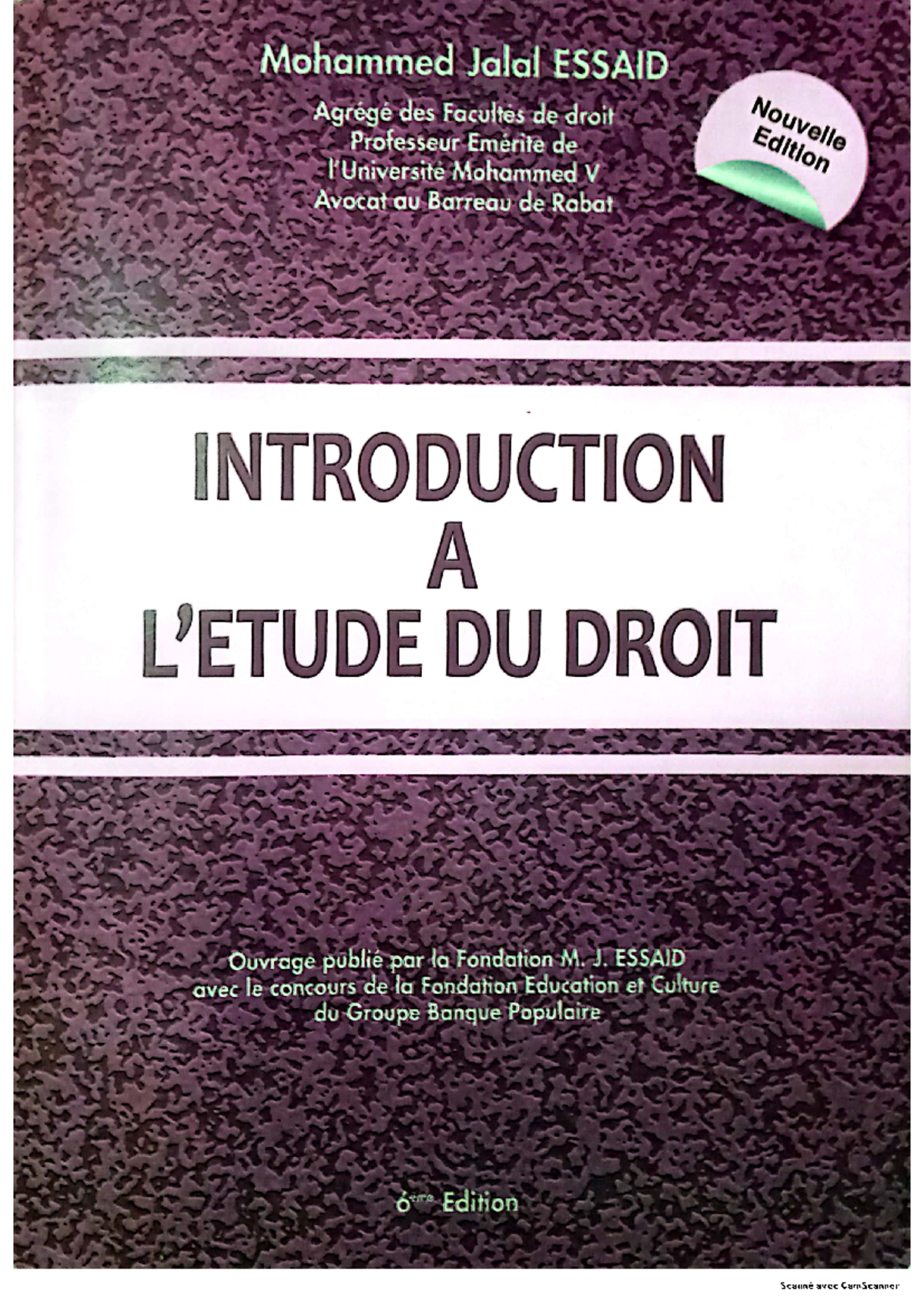 Introduction au Droit - Cours Droit 101 et Droit 202 - Studocu