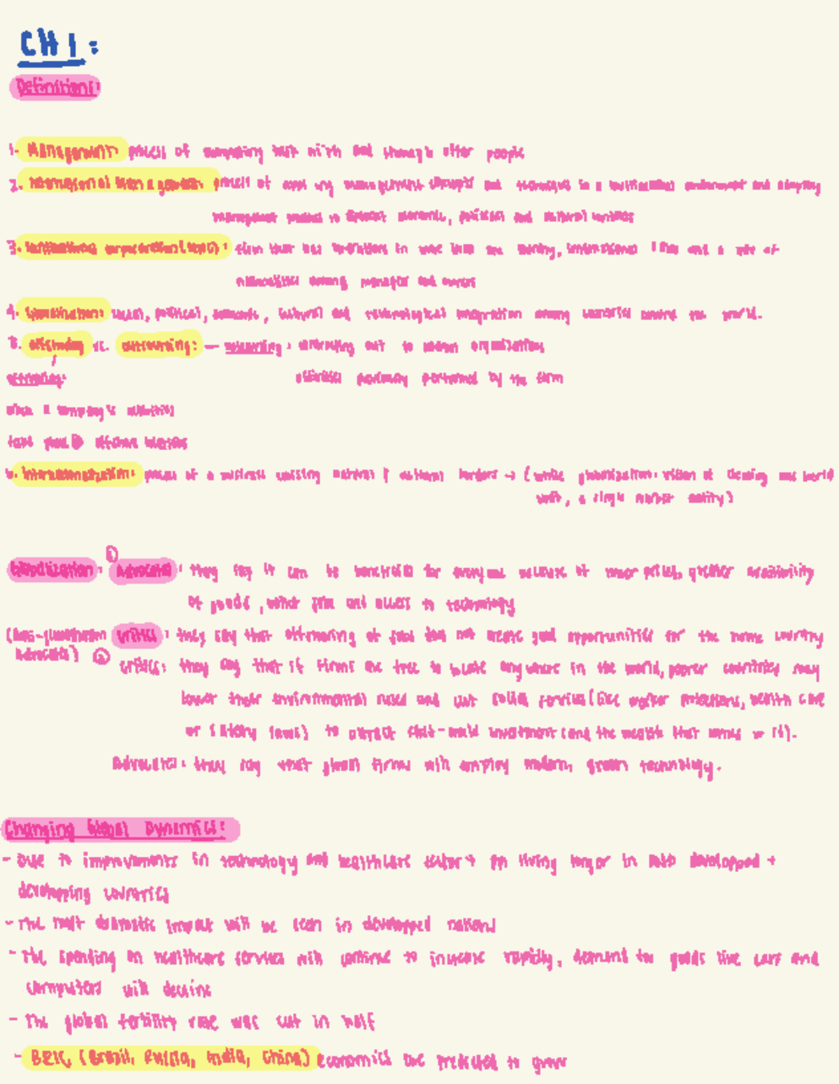 MARK 492 Chapter 1 & 2 - International Management Notes - Studocu