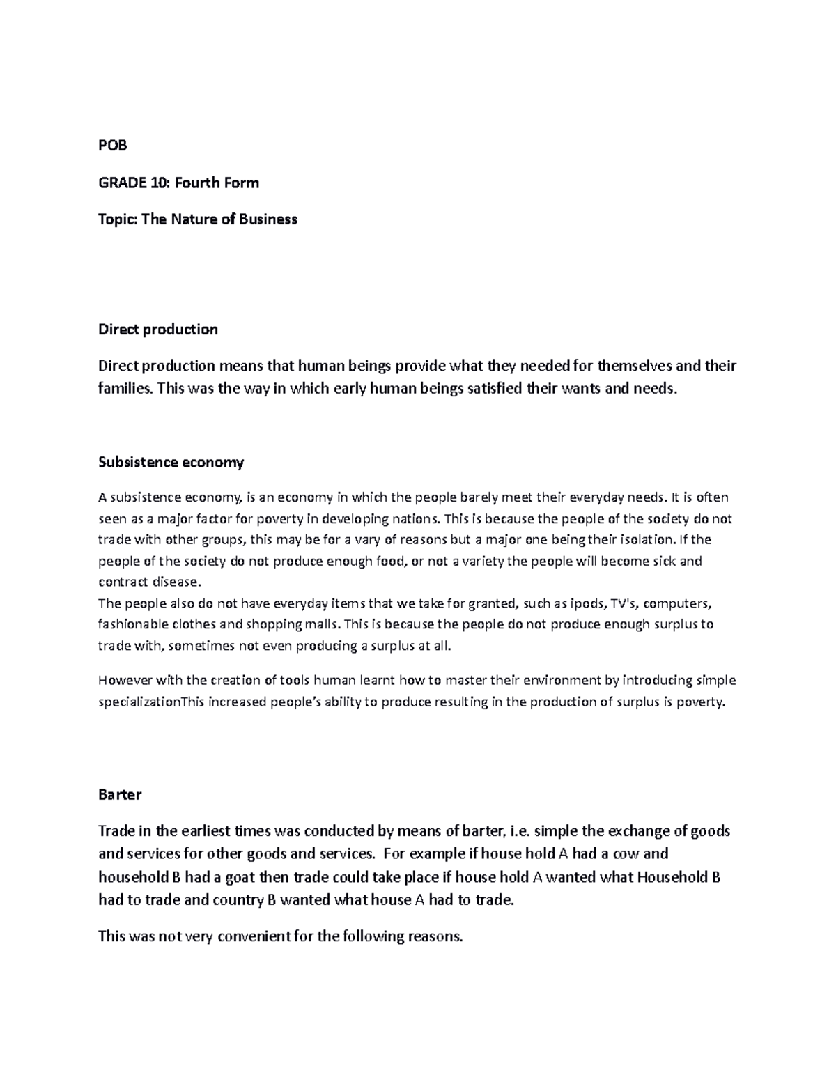 325368887 Principles of Business: Comprehensive Revision Notes - Studocu