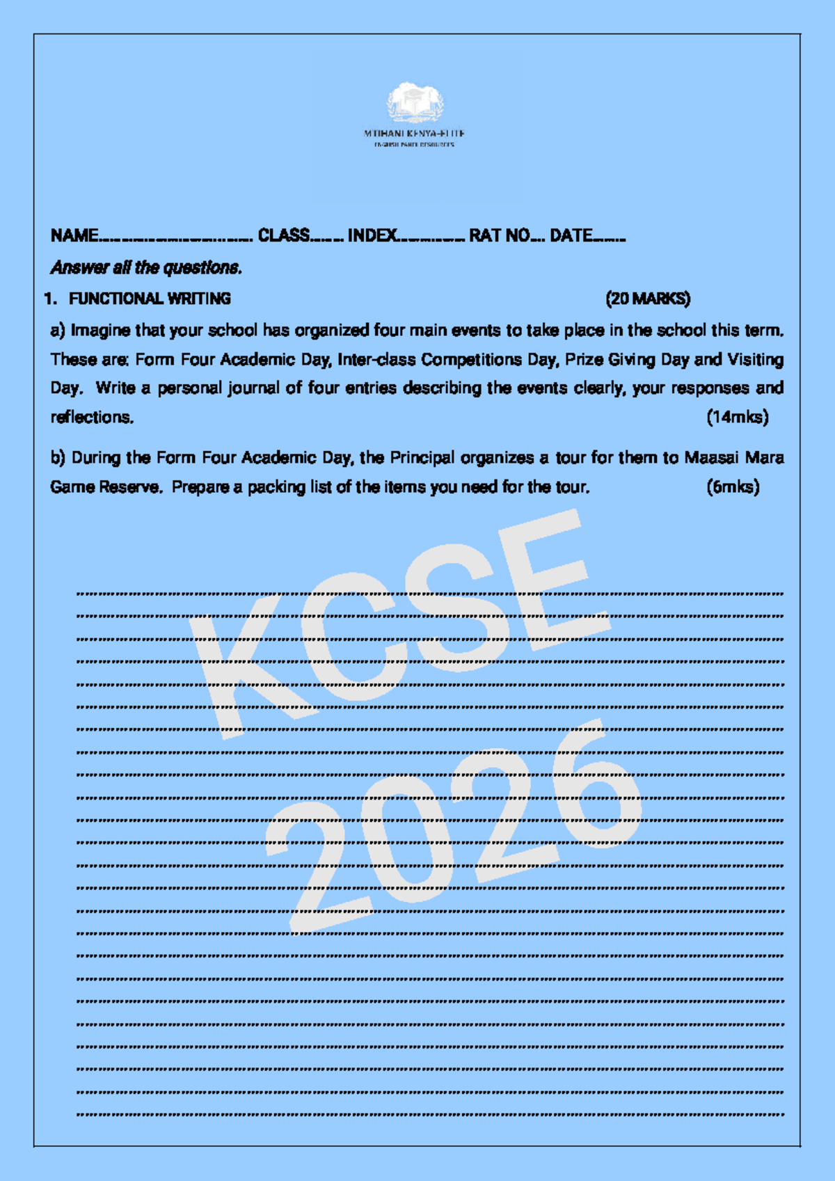 RAT E S C K 6 2 0 2 - Functional Writing Journal & Packing List Notes ...