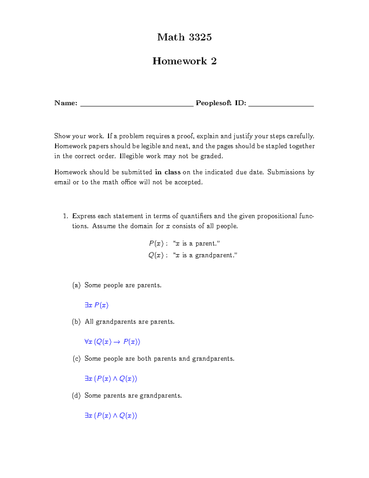 Math 3325 Homework 2 Solutions - Assignment #1 Responses - Studocu