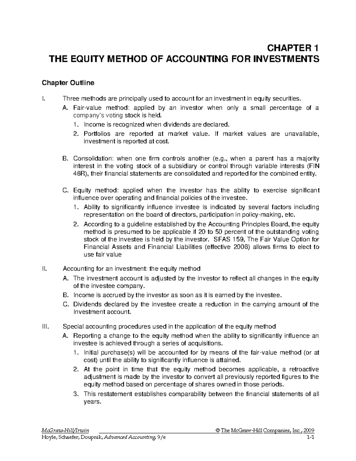 Solution manual Advanced Accounting 9e by Hoyle Ch01 - Find more slides ...