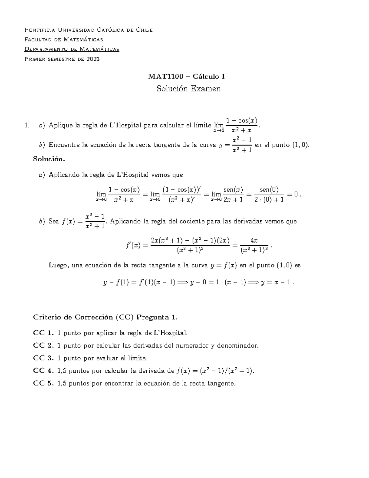 Exmat 1100S2-2023 - apuntes - Pontificia Universidad Cat ́olica de ...