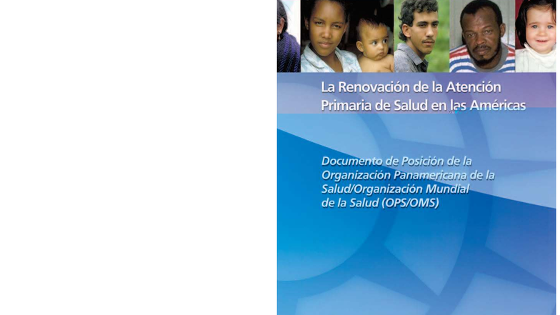Renovación de la Atención Primaria de Salud en las Américas - 2007 ...