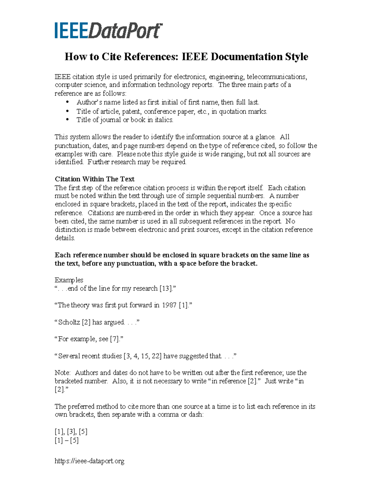 IEEE Citation Guidelines: A Comprehensive Reference Style Guide - Studocu
