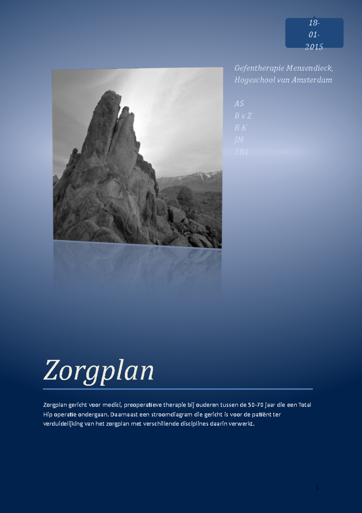 Zorgplan voor Preoperatieve Therapie bij Ouderen (Zorgplan 2.1 ...