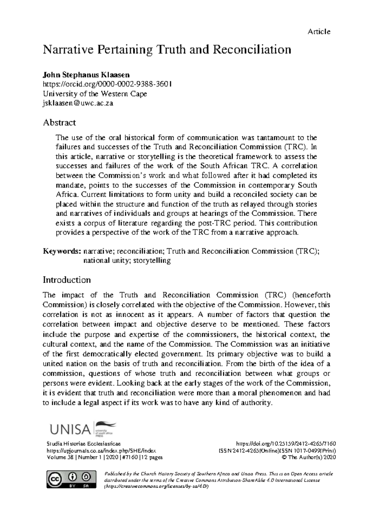 Narratives of Healing: Truth and Reconciliation in South Africa (TRC ...