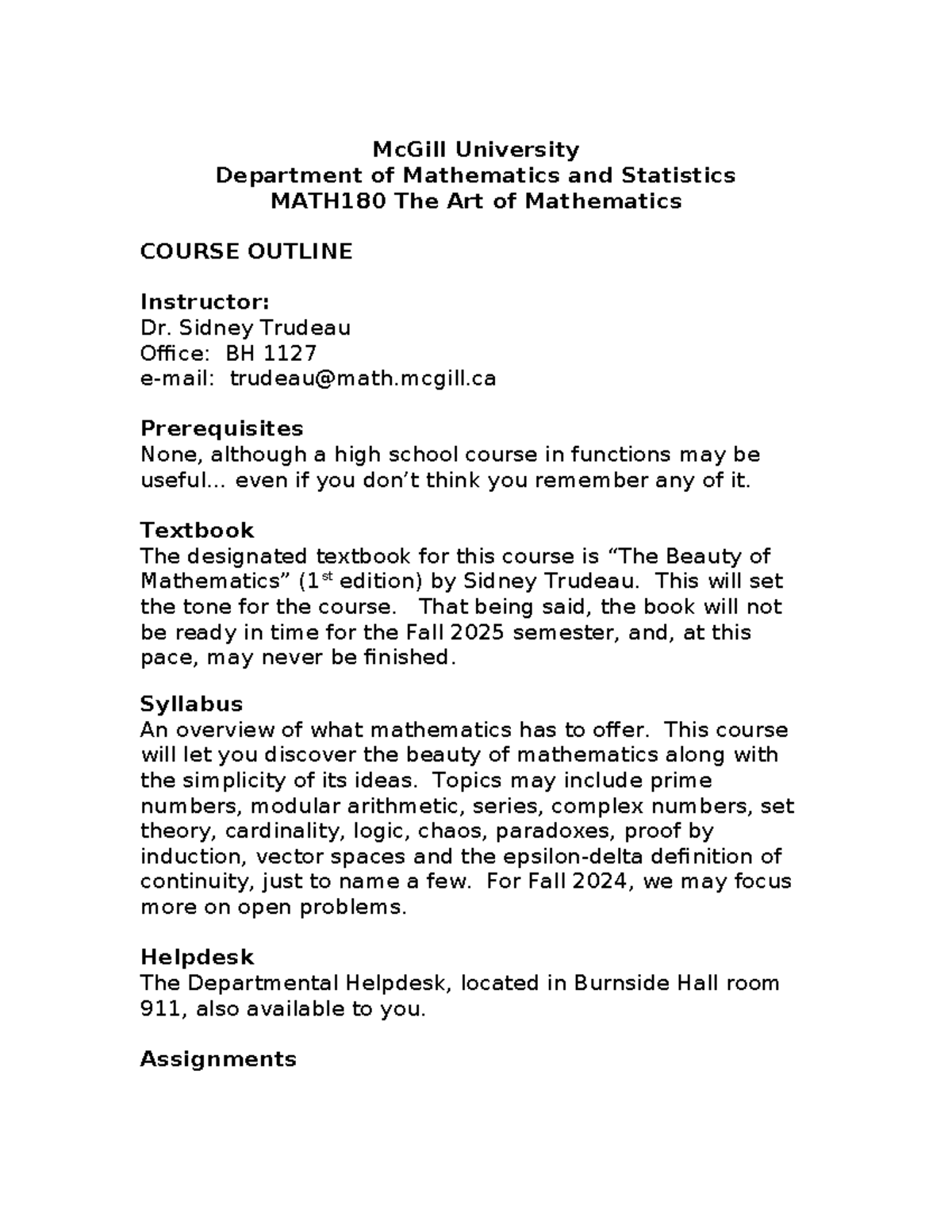 MATH180 Syllabus: The Art of Mathematics - Fall 2025 - Studocu