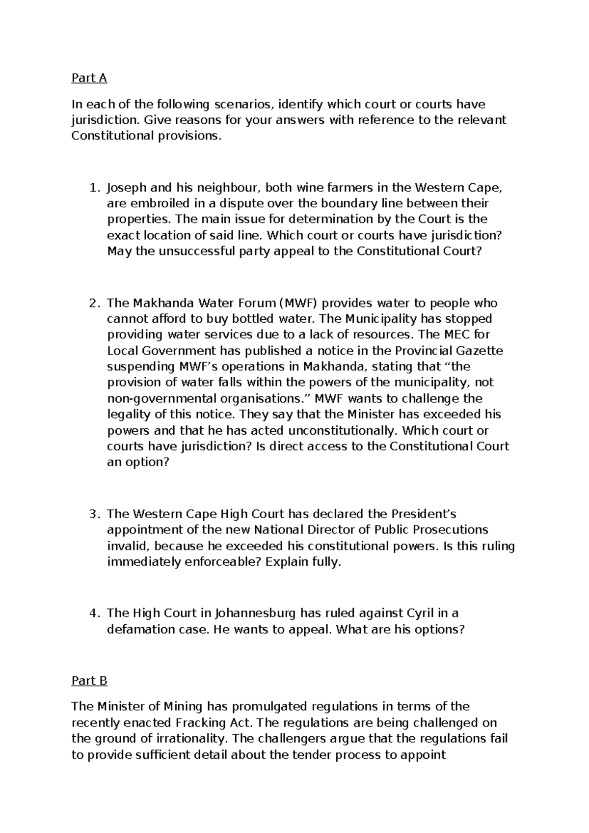Judiciary Jurisdiction Analysis & Questions: Legal Framework Overview ...