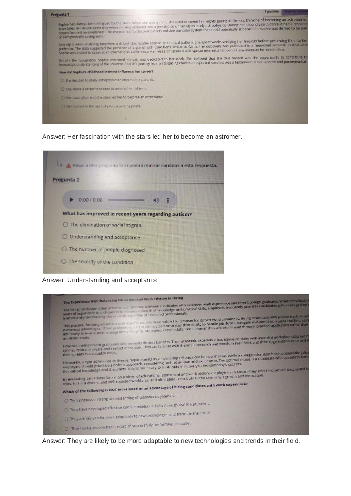 PDN 2024 - Ejercicios y Respuestas para el Examen de Inglés - Document Preview