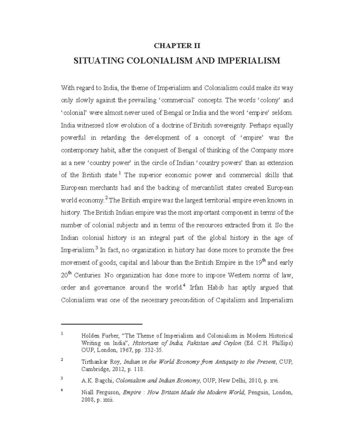 CHAPTER II: SITUATING COLONIALISM AND IMPERIALISM IN INDIA - Studocu