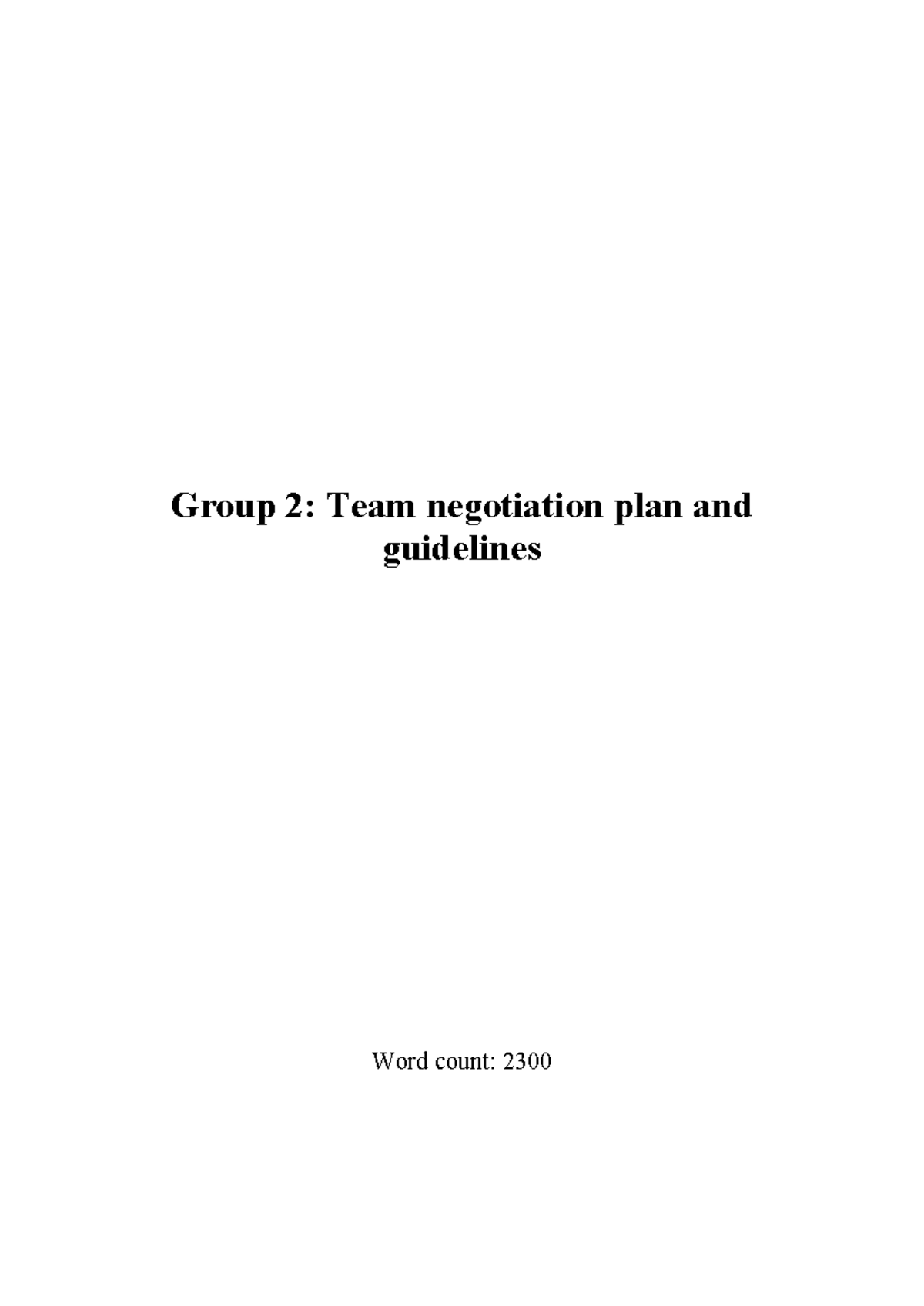 Example planning document - Group 2: Team negotiation plan and ...