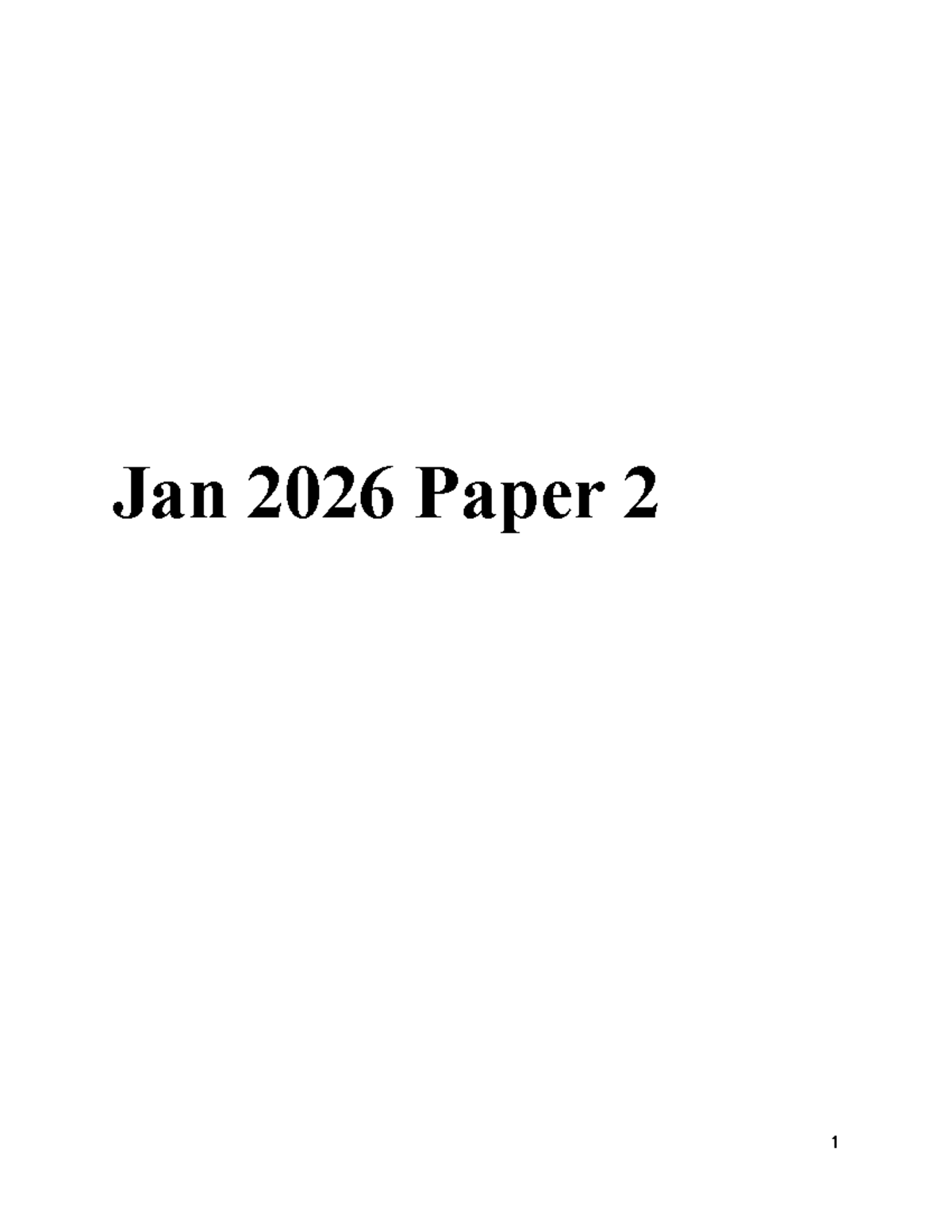 Jan 2026 Paper 2 - Chemistry Exam Questions and Answers - Studocu