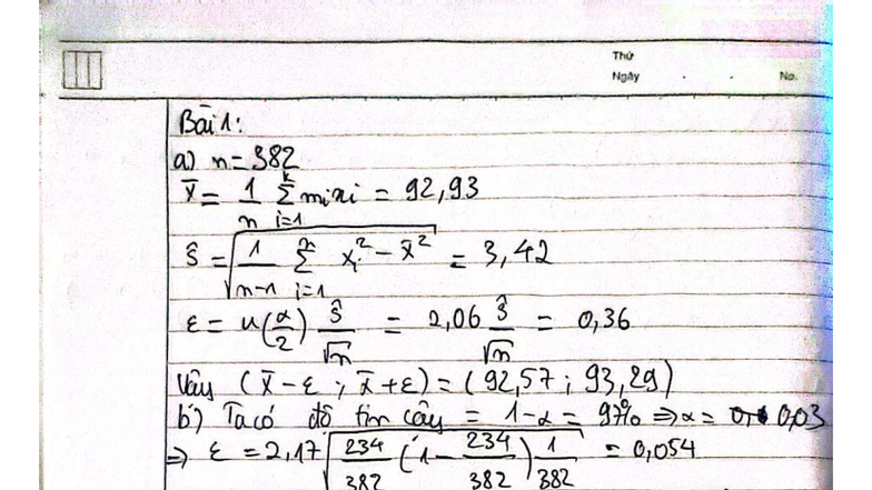 Statistical Analysis of Ngay No. Bail: n=382, V=1, K=-92.93 - Studocu