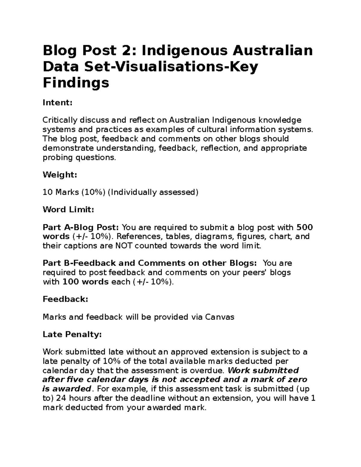 Blogpost 2 - sample assginement - Blog Post 2: Indigenous Australian ...