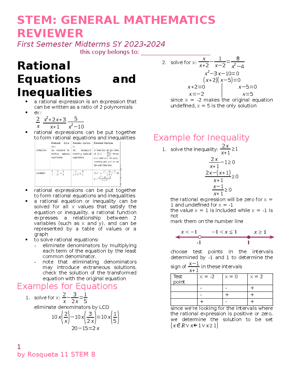 GENERAL MATHEMATICS - Midterm Notes for SY 2023-2024 - Studocu