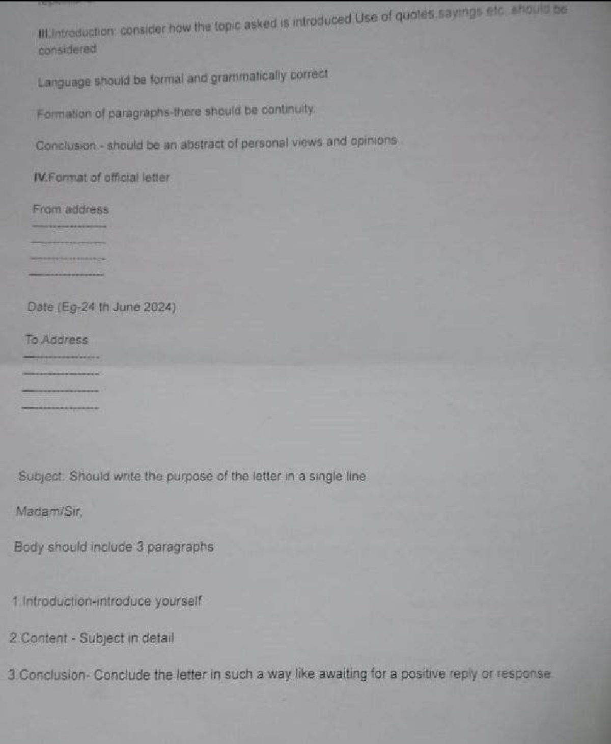 Essay and Letter Writing Format Guide (ENG 101) - Studocu
