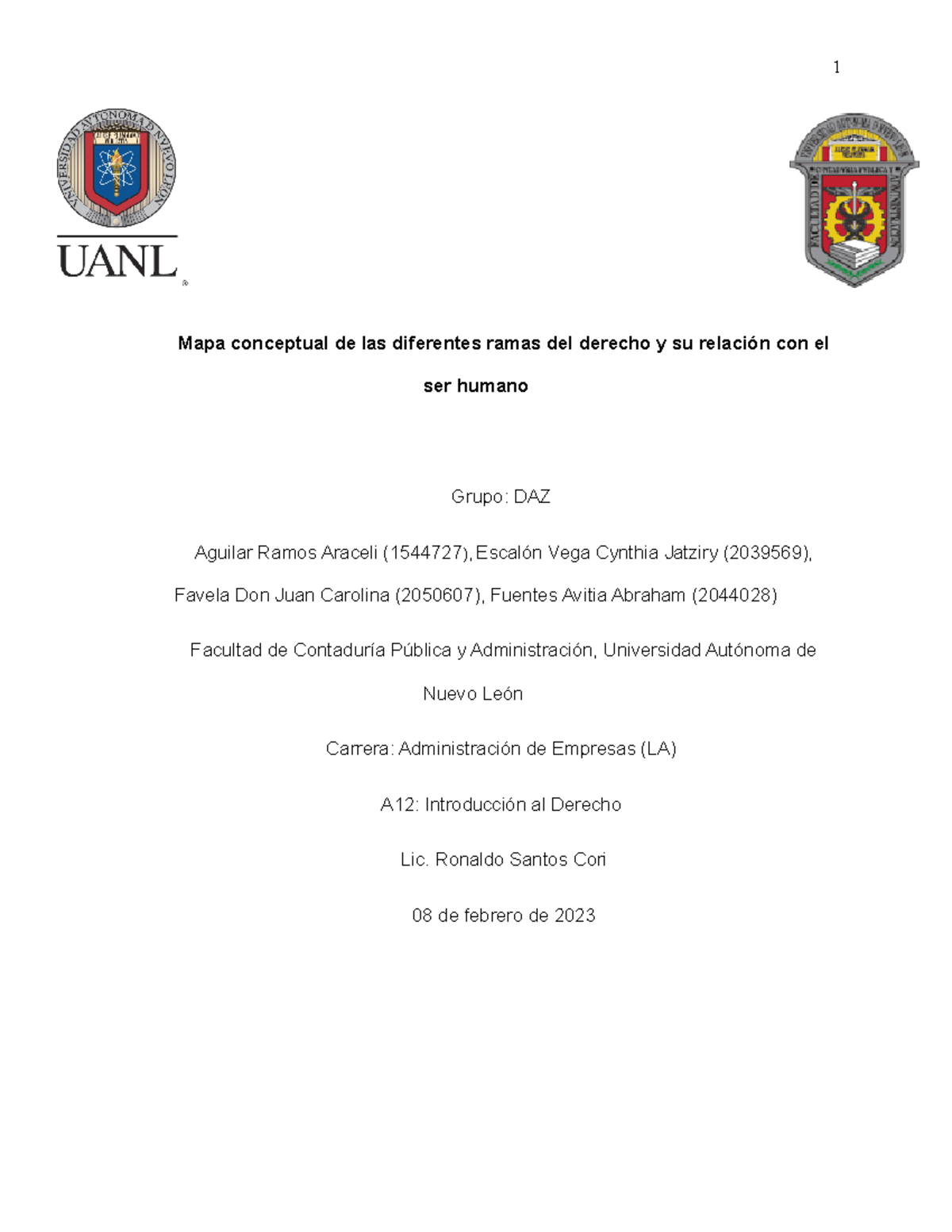Mapa conceptual de las diferentes ramas del derecho y su relación con ...