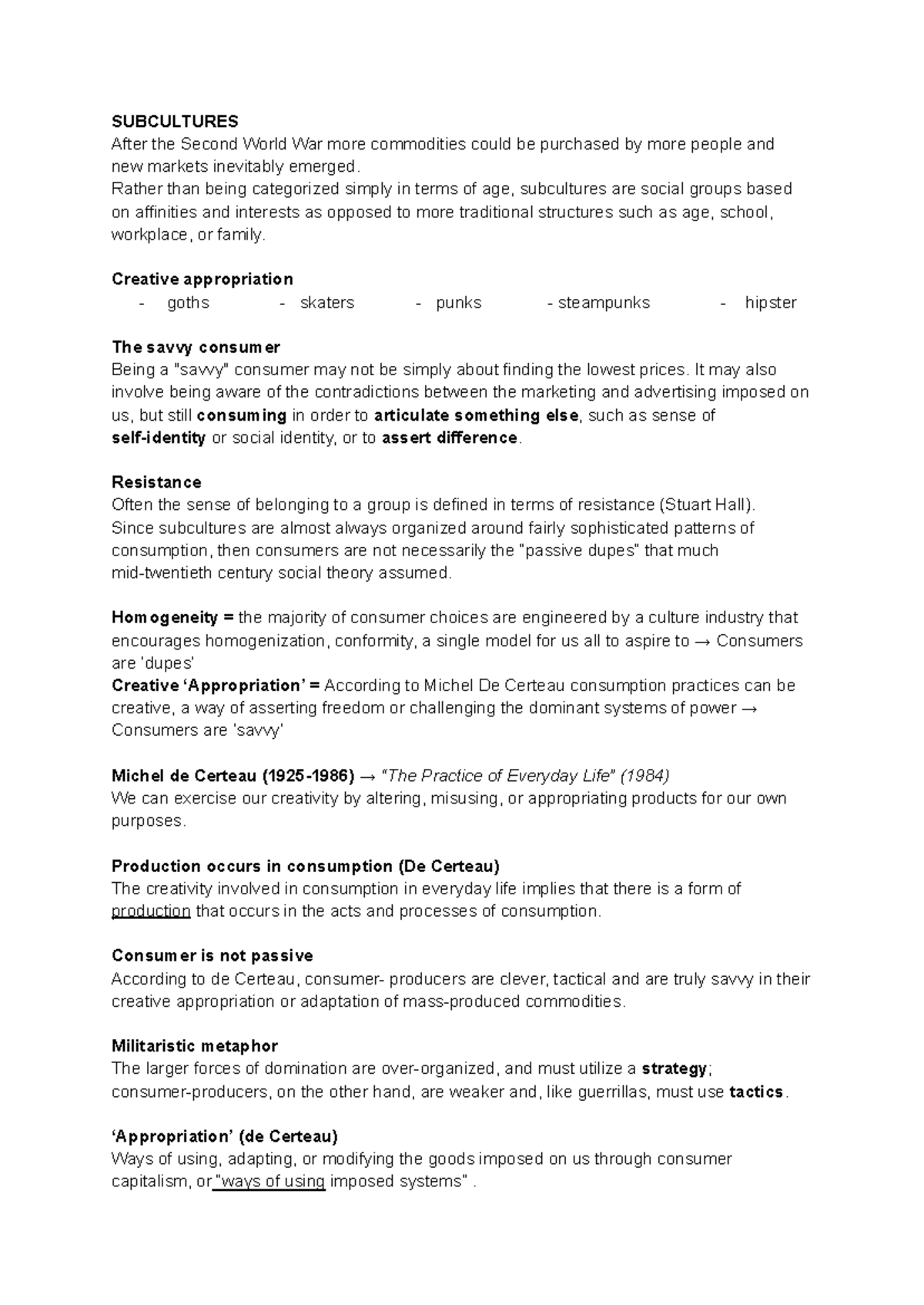 SOCI 101: Sociology of Consumption - Subcultures & Tribal Marketing ...