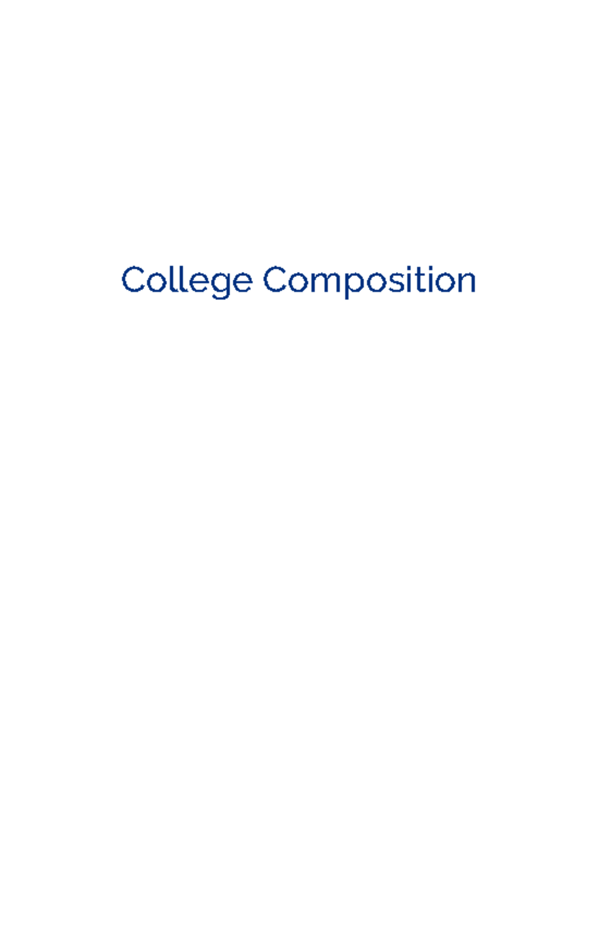 TCC-COL-Composition: Essential Concepts for Academic Writing - Studocu