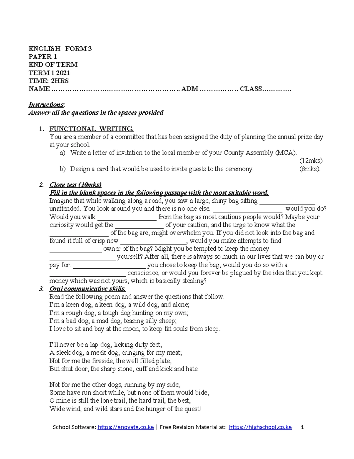 ENGLISH 7: ADJECTIVE USAGE WORKSHEET & GRAMMAR EXERCISES - Studocu