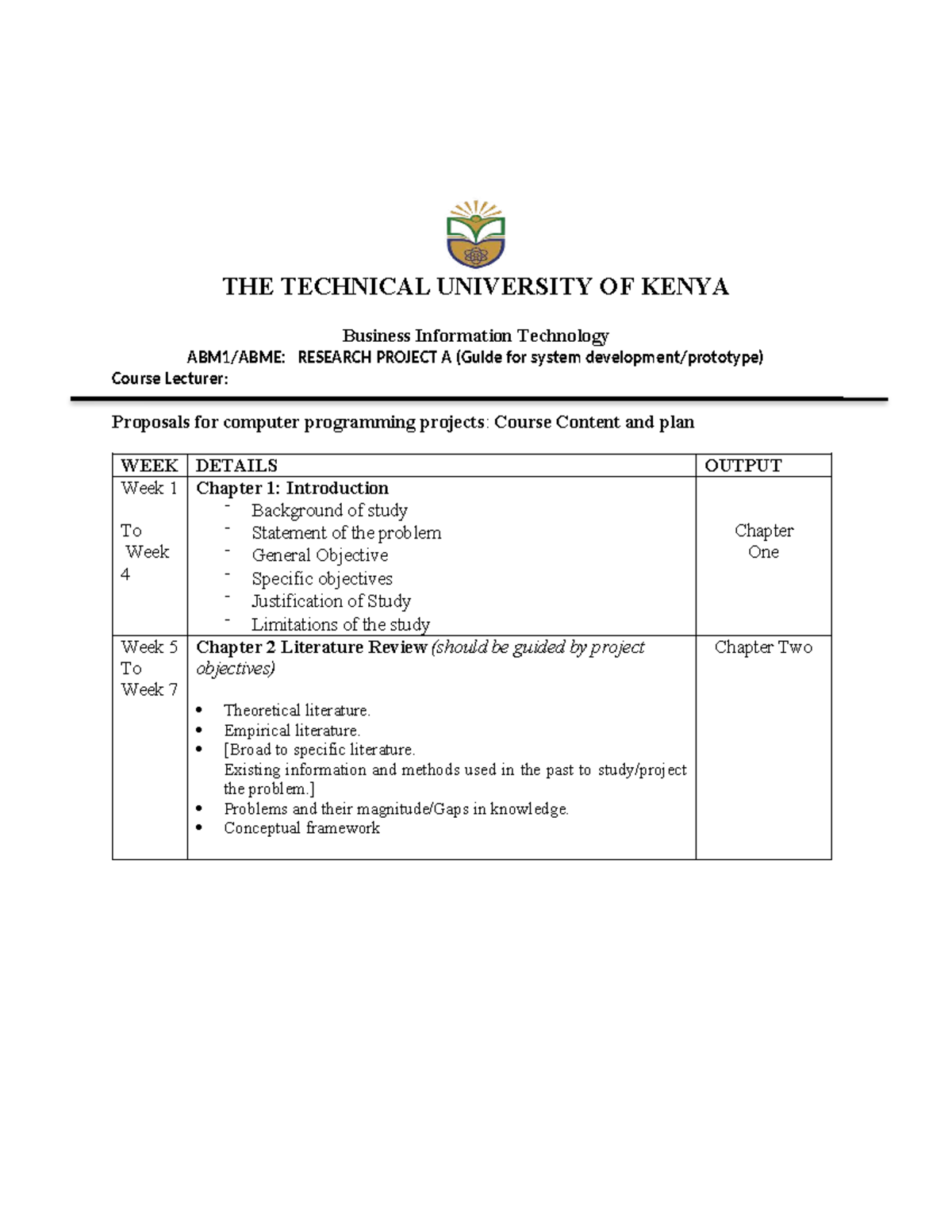 Guide to Writing Research Project Proposals: BIT 101 - Studocu