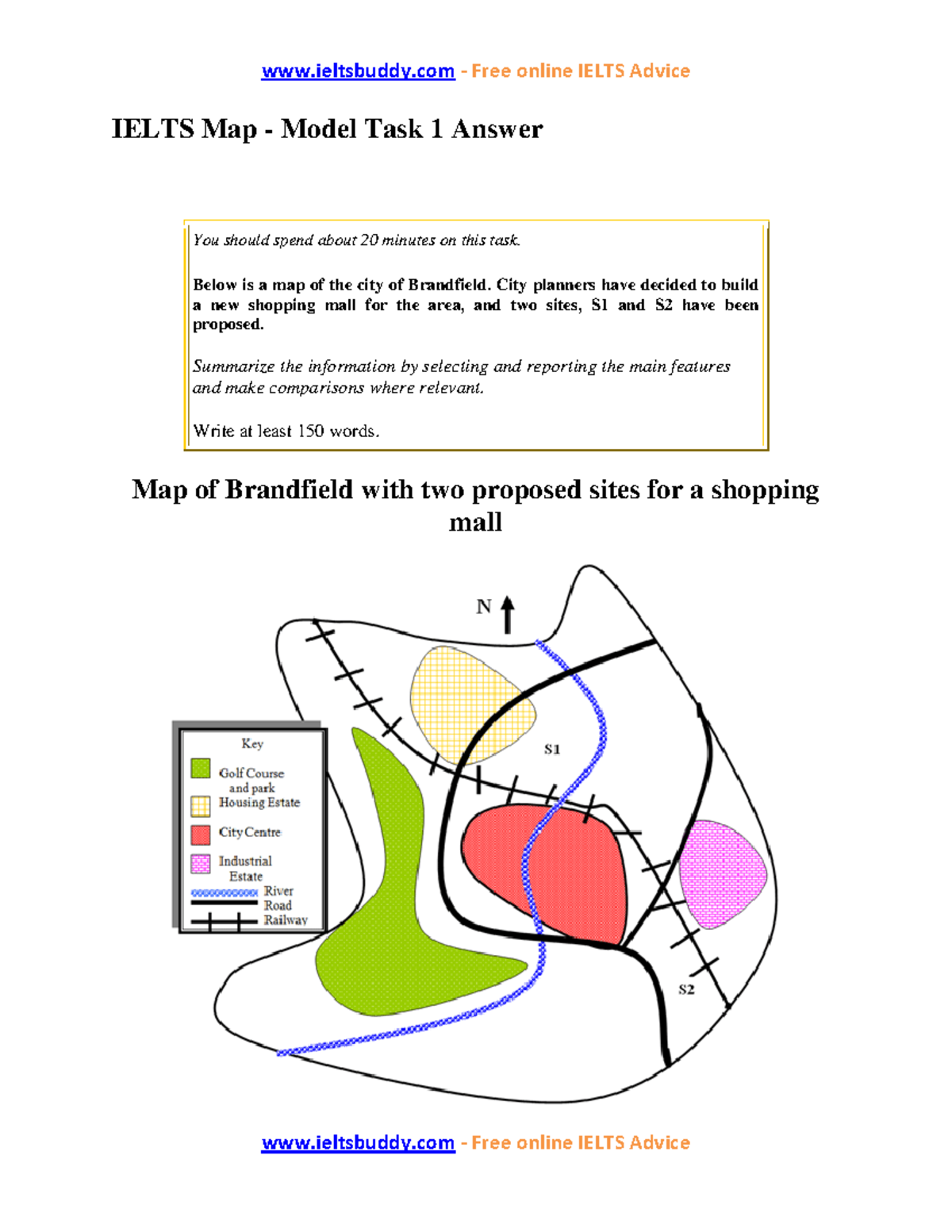 Ielts-writing sample-map - ieltsbuddy - Free online IELTS Advice ...