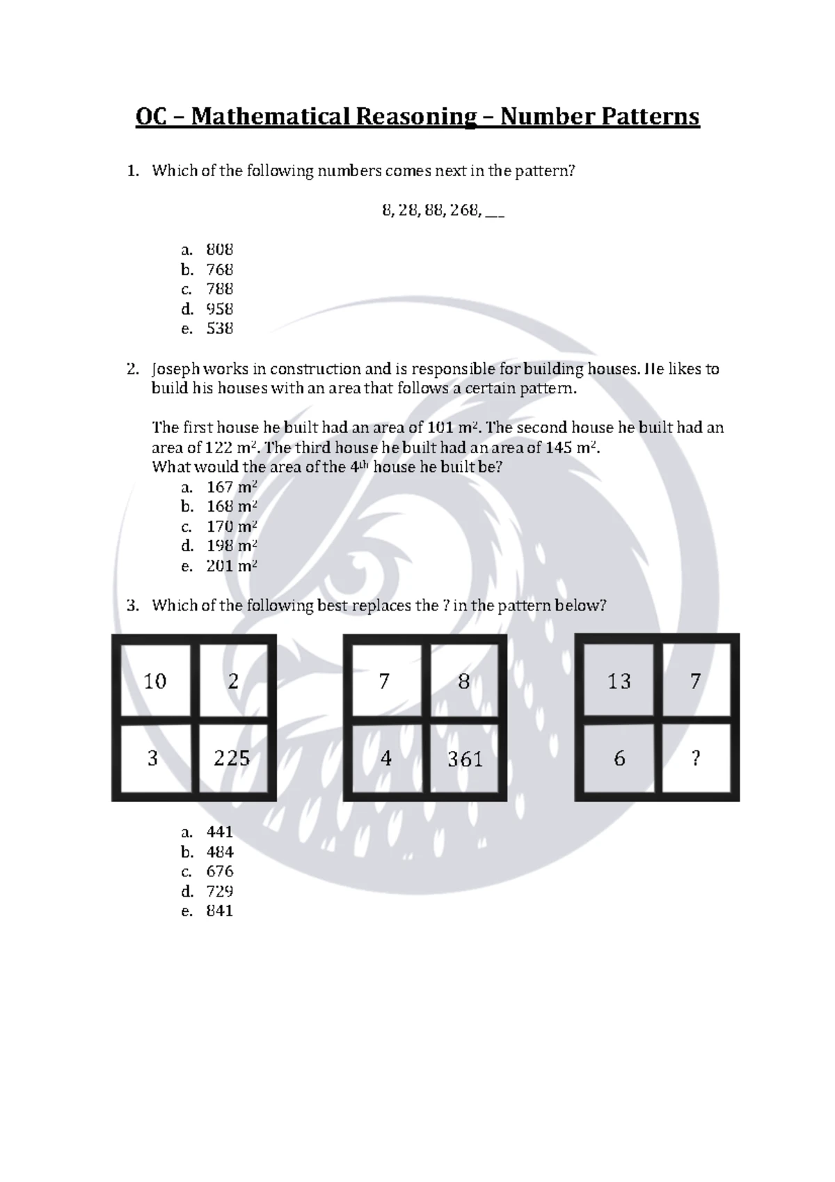 OC MR 0104 - Aaa - OC – Mathematical Reasoning – Number Patterns 1 ...