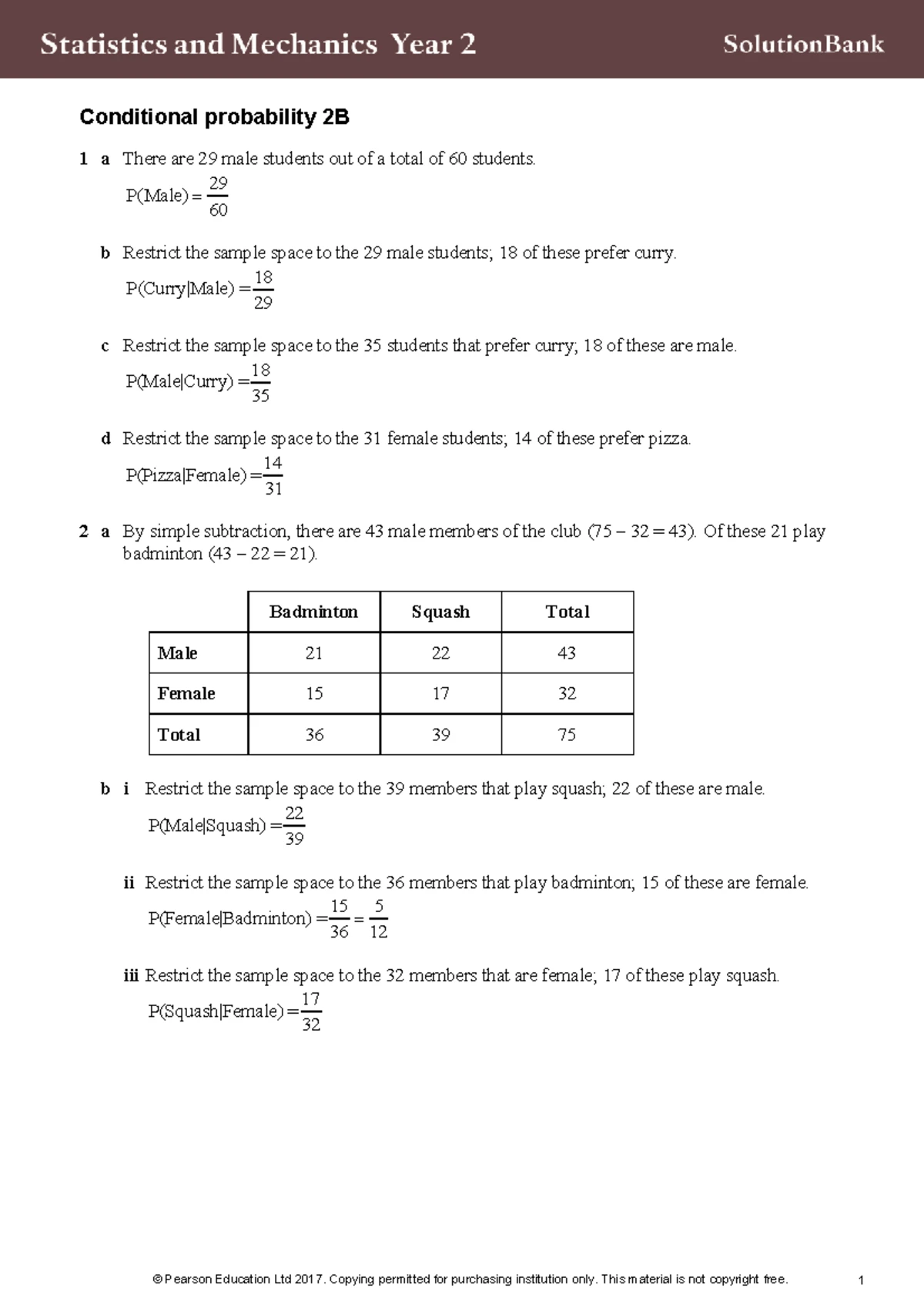 Conditional Probability Concepts and Venn Diagrams - Alevelsb SM2 EX2A ...