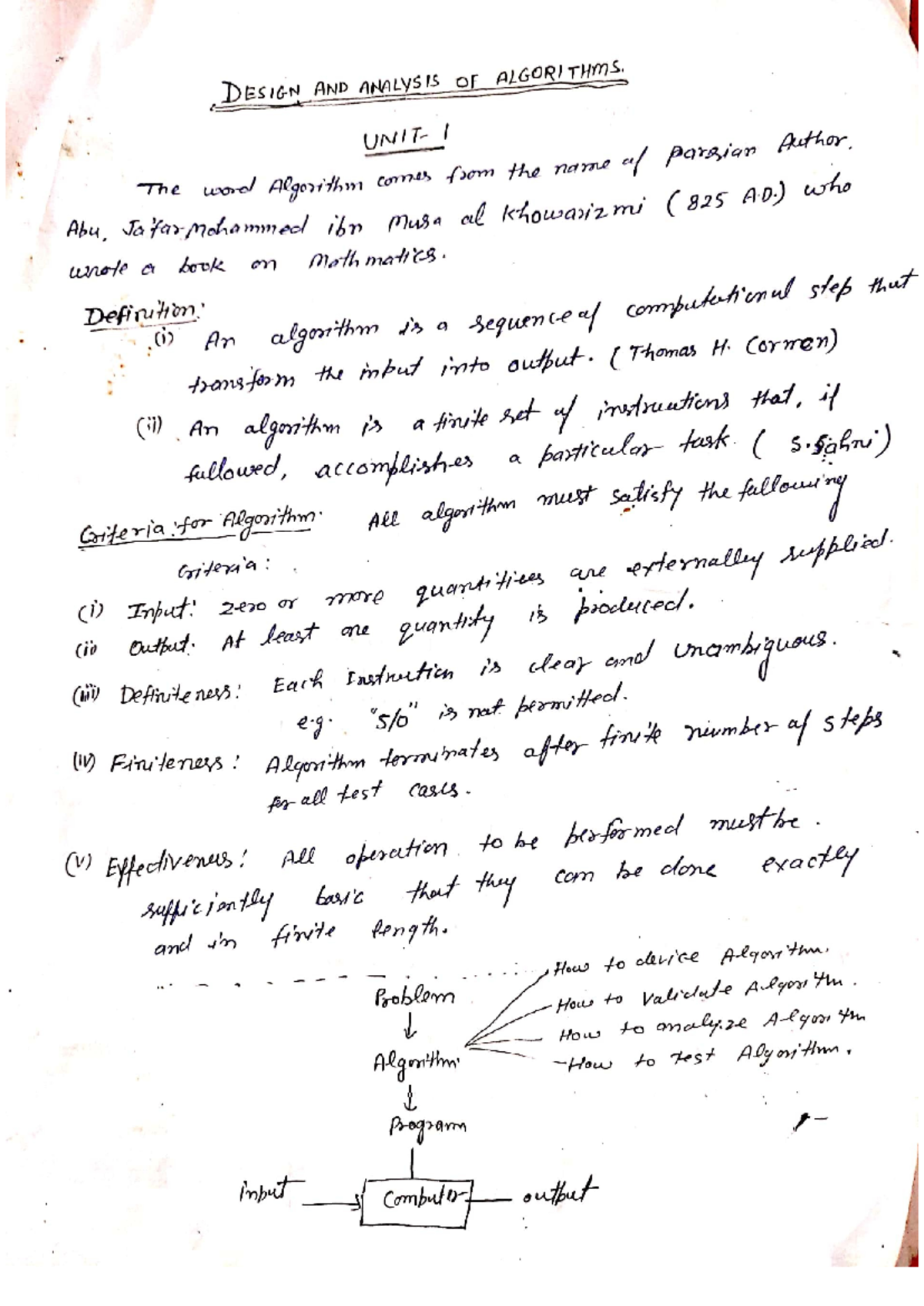 Deign And Analysis of Algorithm notes - DESIGN AND ANALYSIS OF ...