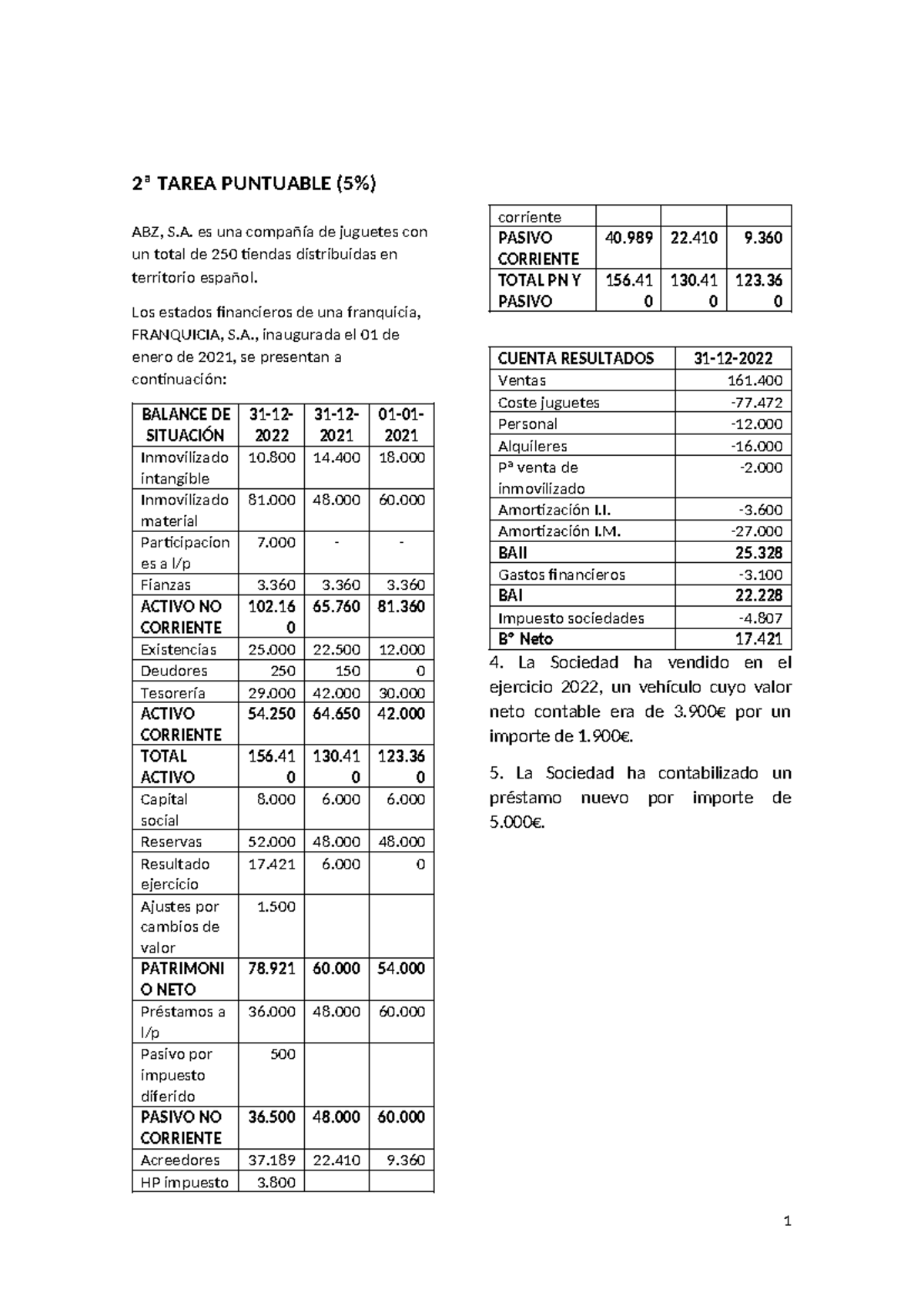 2ª TAREA PUNTUABLE ECPN Y EFE - Análisis Financiero 2025-2026 - Studocu