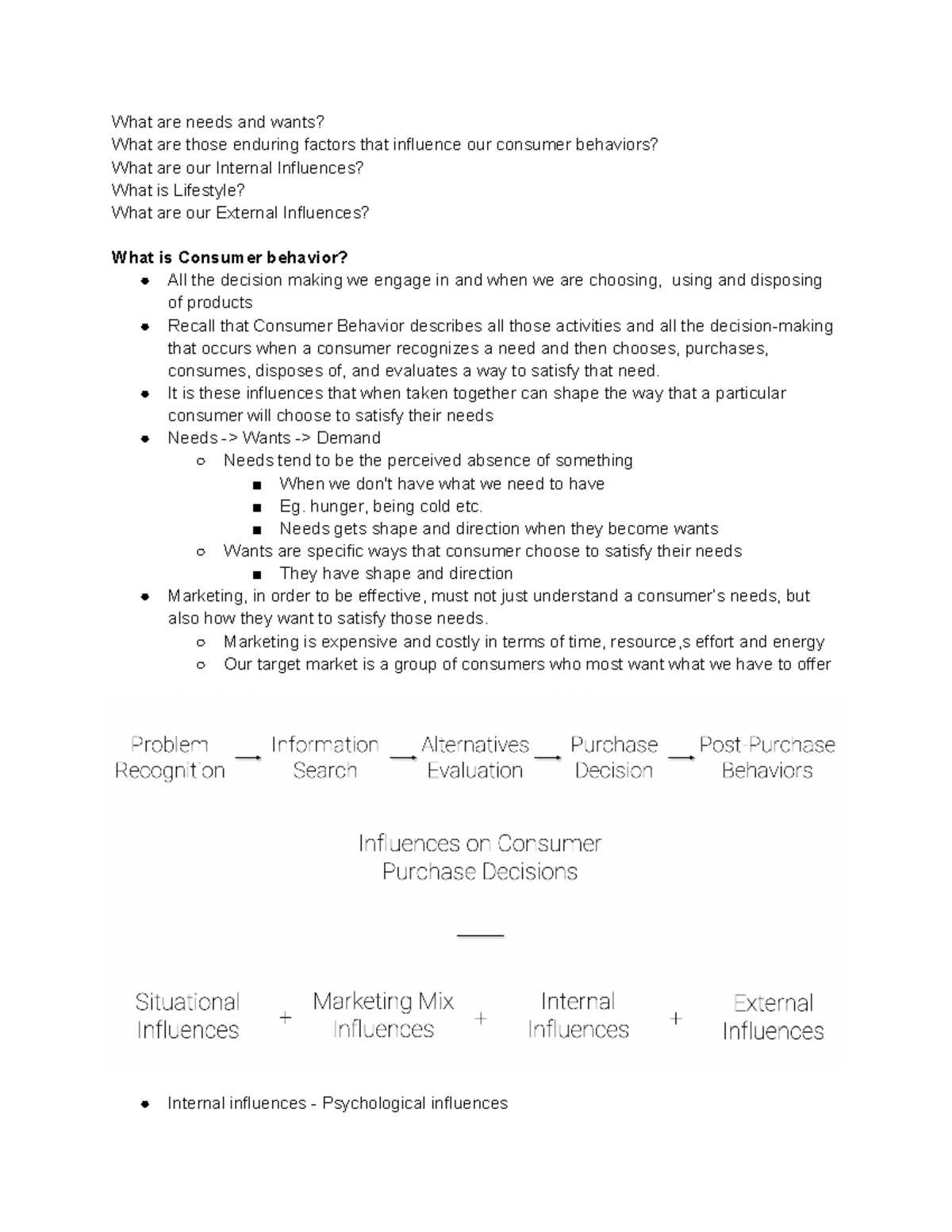 MOS 1021A - Unit 7 Consumer Behaviour Part 2-2 - What are needs and ...