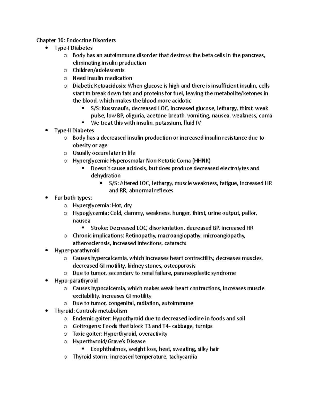 Patho Study Guide 2 - Endocrine Disorders and Neoplasms Review - Studocu