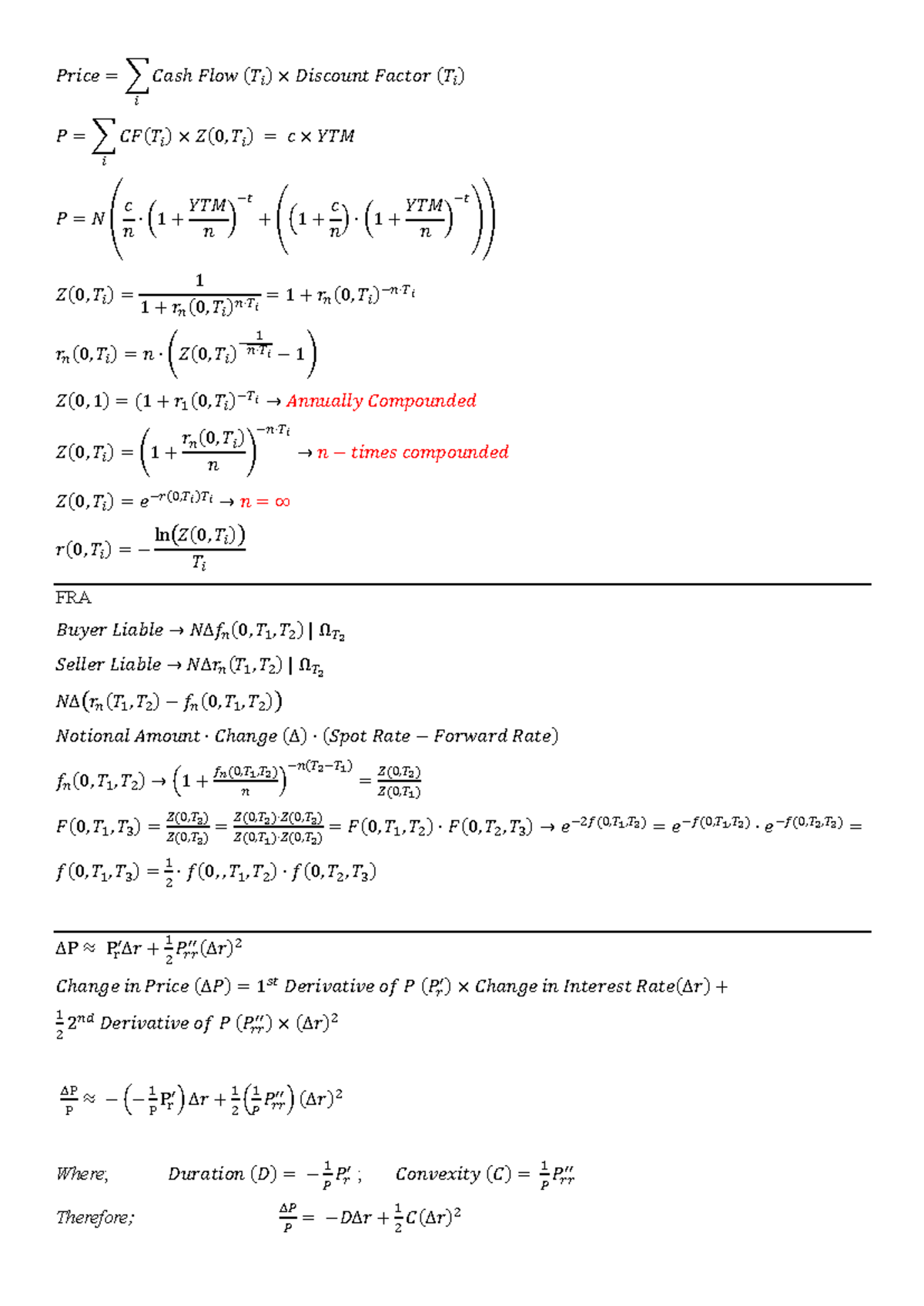 FMI Exam Study Guide: Key Formulas and Concepts for Success - Studeersnel