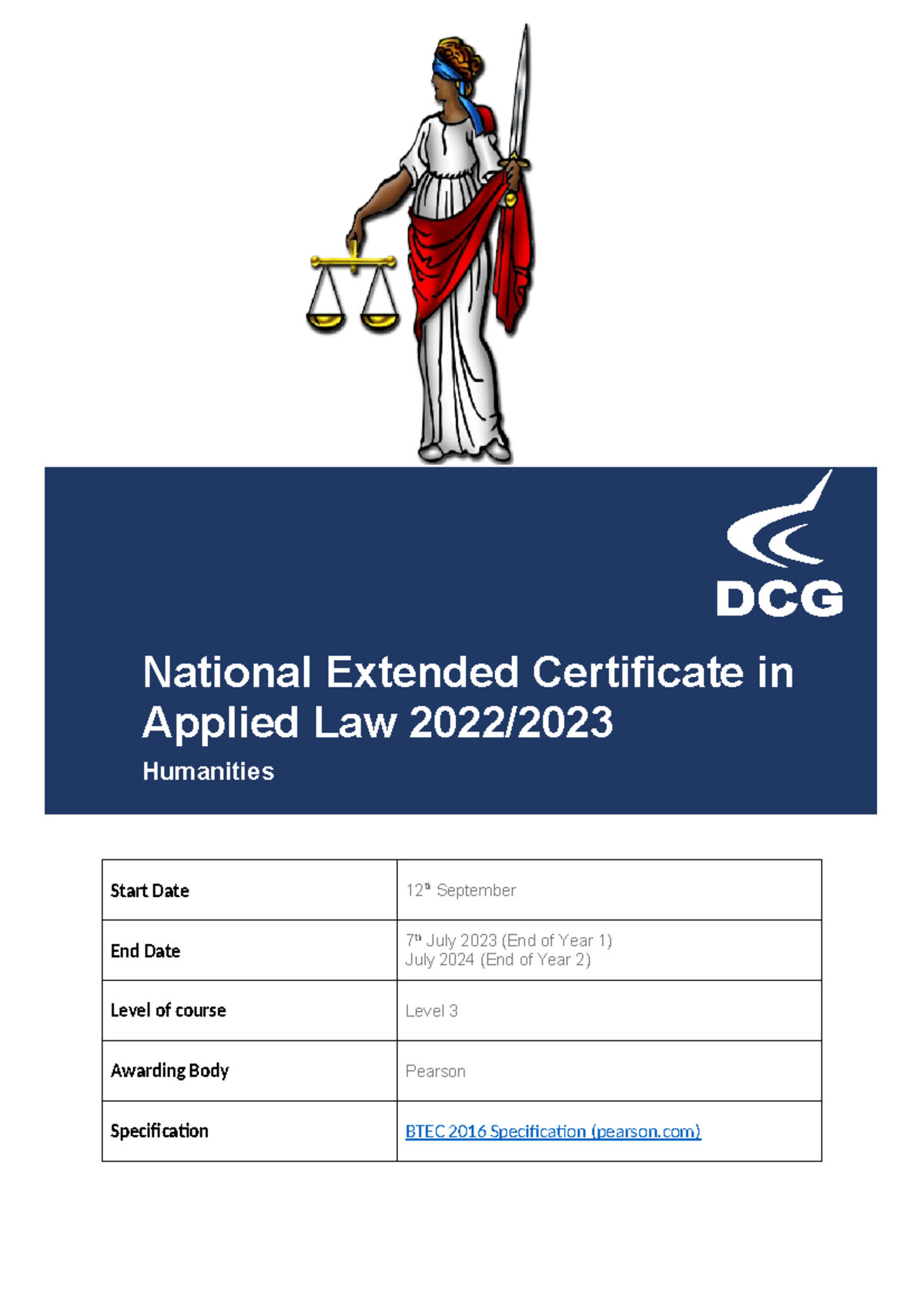 BTEC Level 3 National Certificate in Applied Law: Year 1 & 2 Handbook ...