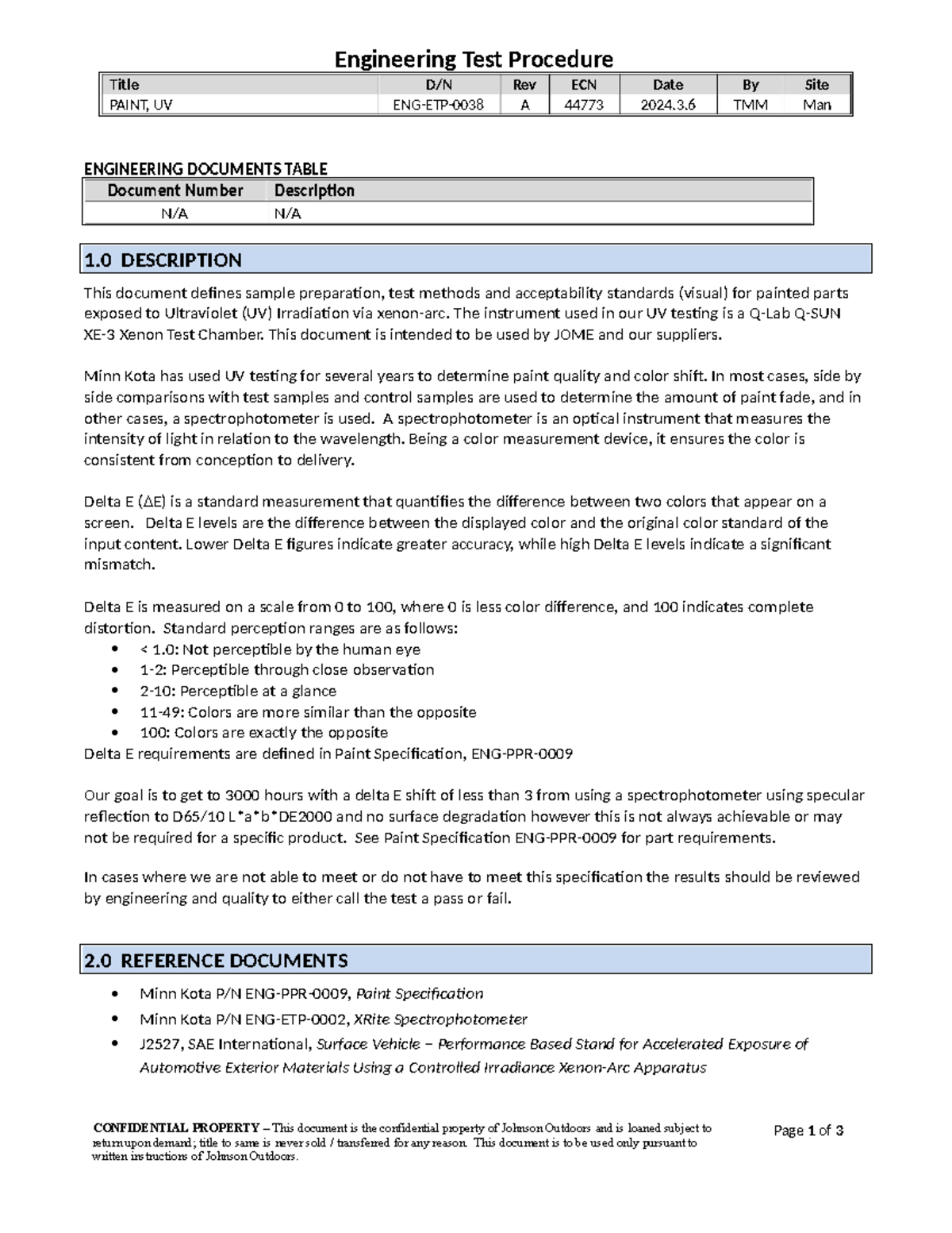 ENG-ETP-0038ra - UV Engineering Test Procedure Rev A ECN 44773 - Studocu