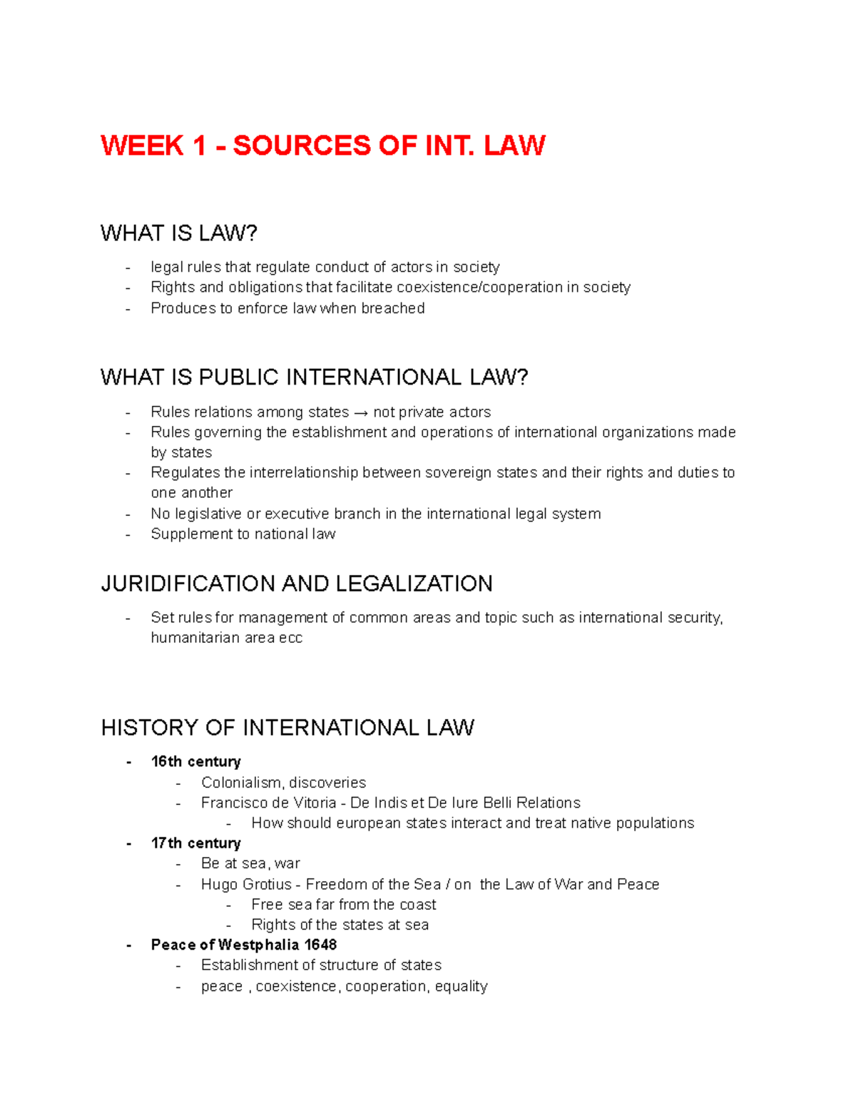 International Law Exam Summary: Key Notes for Review - Studeersnel
