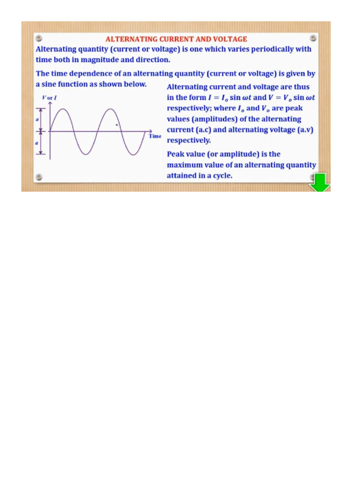 Alternating Current and Voltage Concepts - AC Circuits (Course Code ...