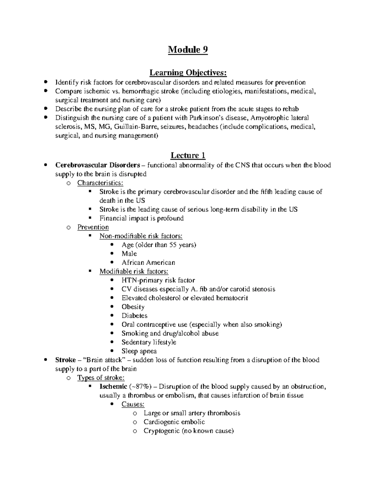 Final Exam Study Guide for NRSG 3320: Nursing Care of Adults - Studocu