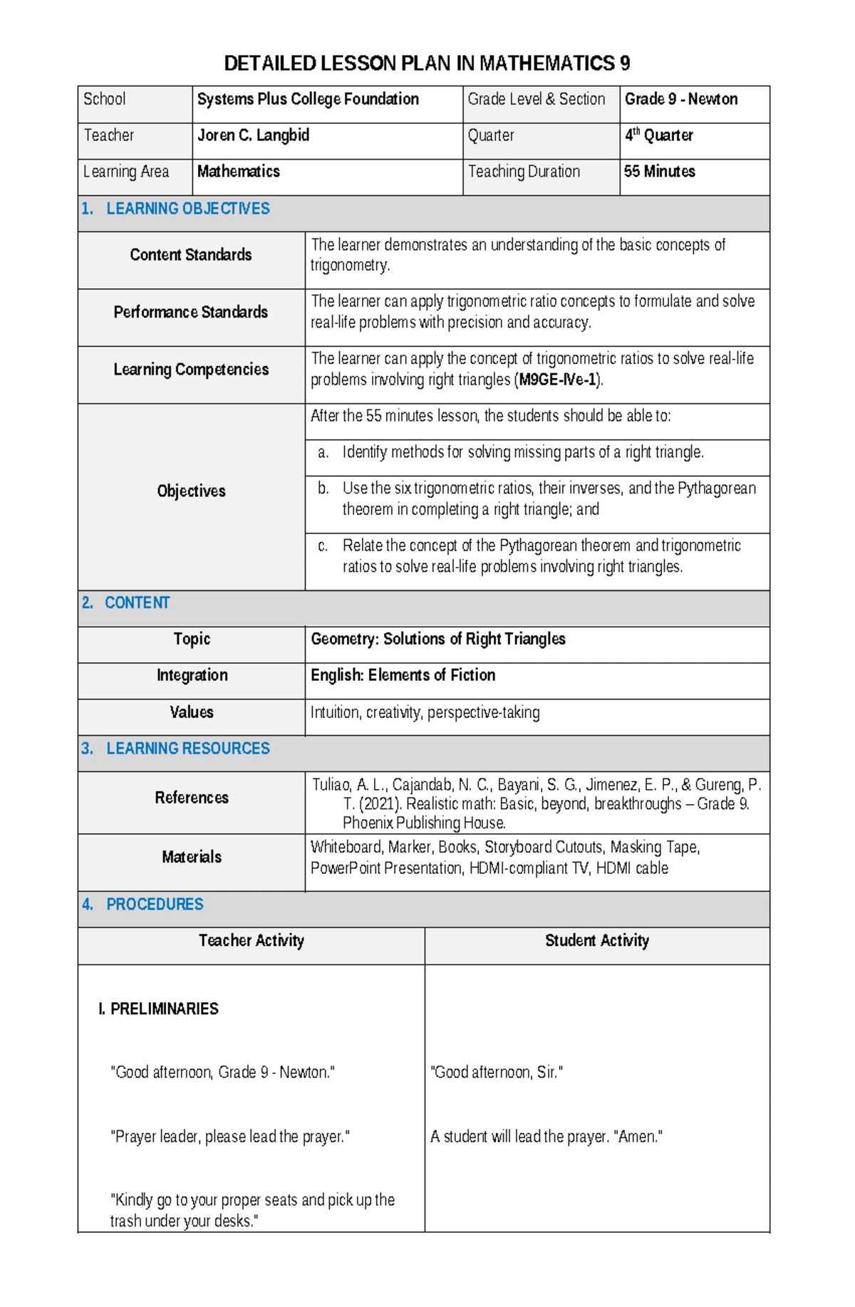 628838072-Detailed-Lesson-Plan-Laws-of-Exponents-for-Grade-7 - Studocu