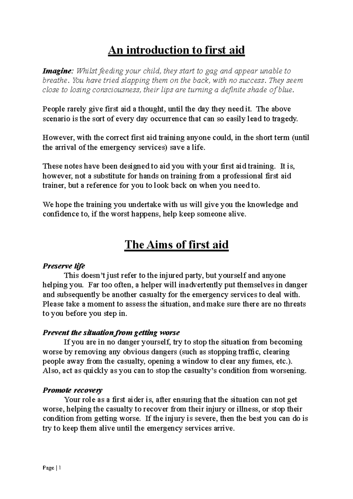 First Aid Training Notes: Essential Skills for Emergencies (DGT) - Studocu